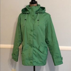🦋 Lands’ End green windbreaker jacket